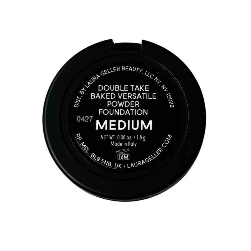 Laura Geller Double Take Baked Versatile Powder Foundation Medium 0.06oz Travel